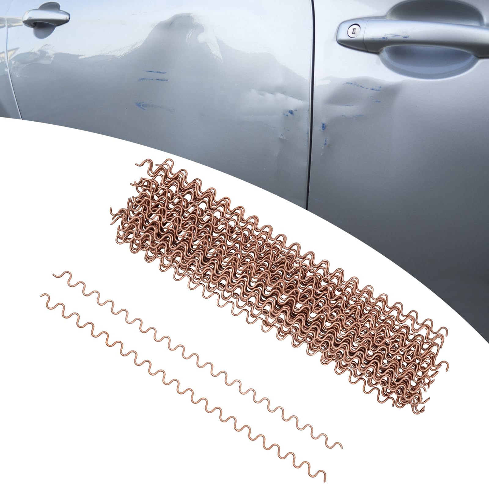 50 Pcs Wiggle Wire Wave Dent Repair Fix Spot Welding Thick Body Work Puller 33cm