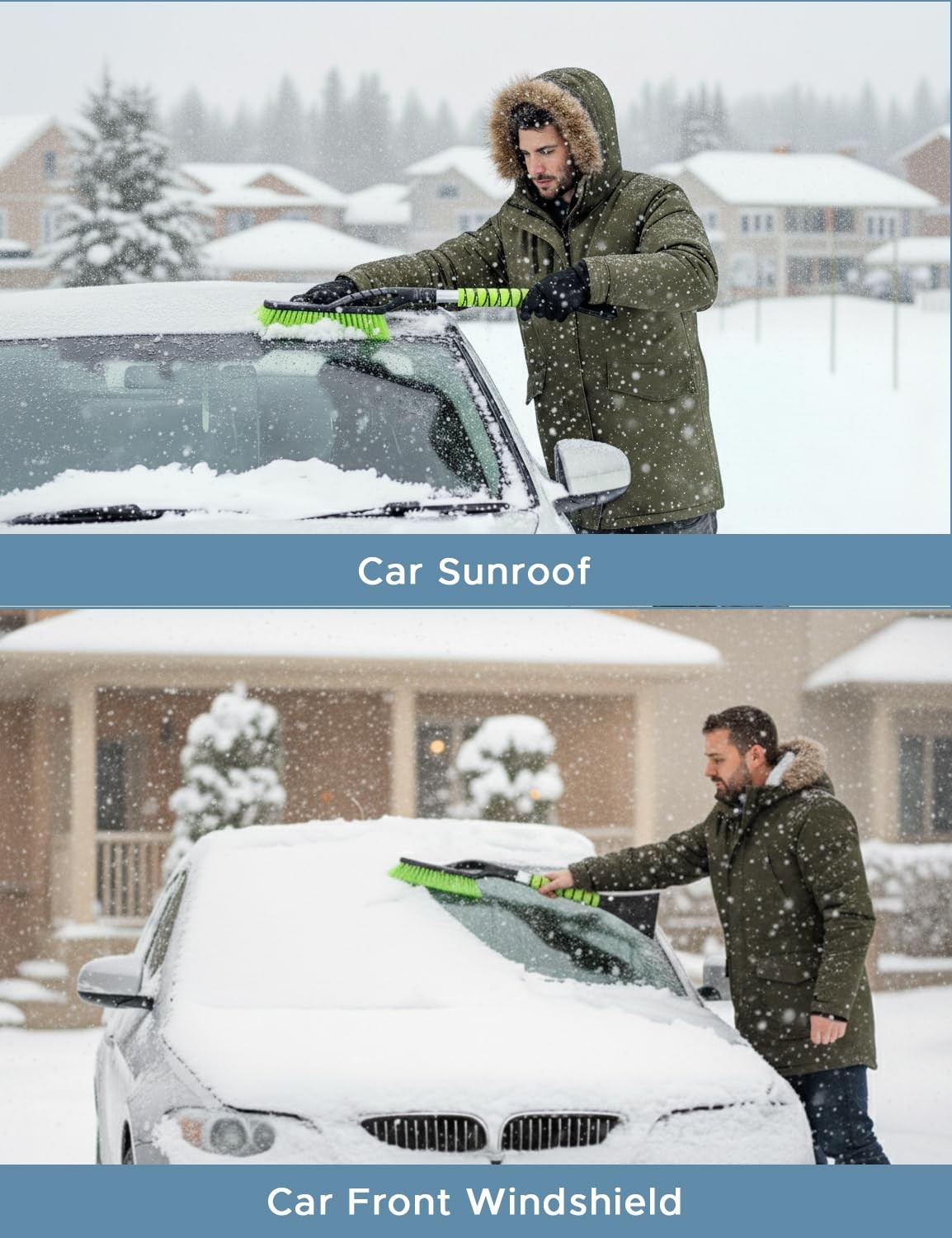 Snow Brush and Ice Scraper for Car Windshield 1 Pack, Window Ice and...