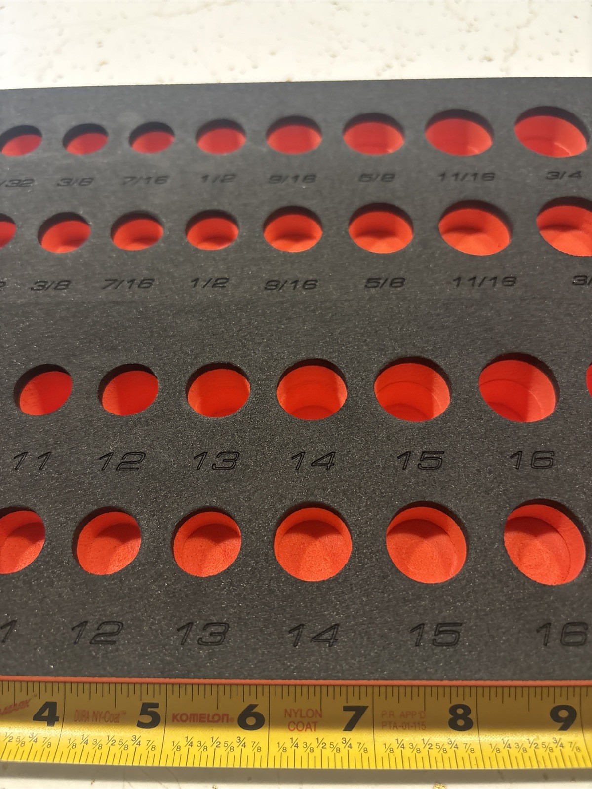 ICON 3/8” Socket Organizer Foam Tray Inserts - Metric/SAE, Deep & Shallow