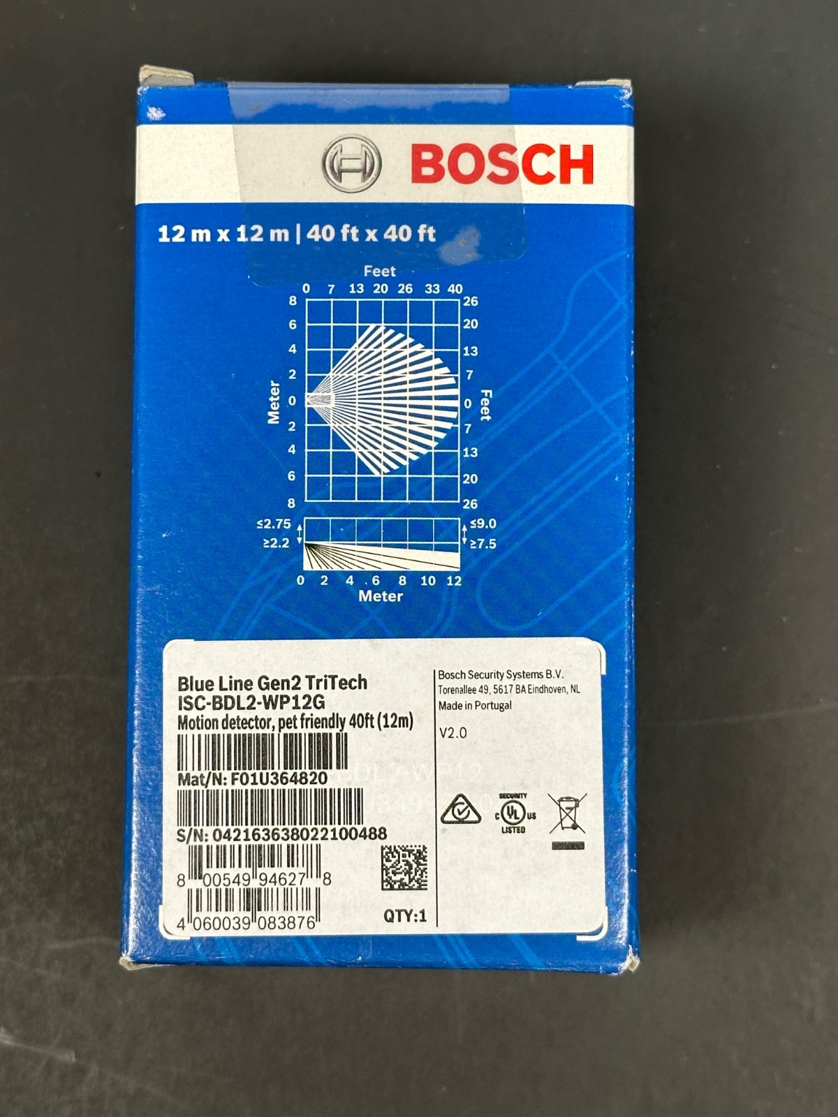 Bosch ISC-BDL2-WP12 Blue Line Gen 2 Pet Friendly TriTech Motion Detector