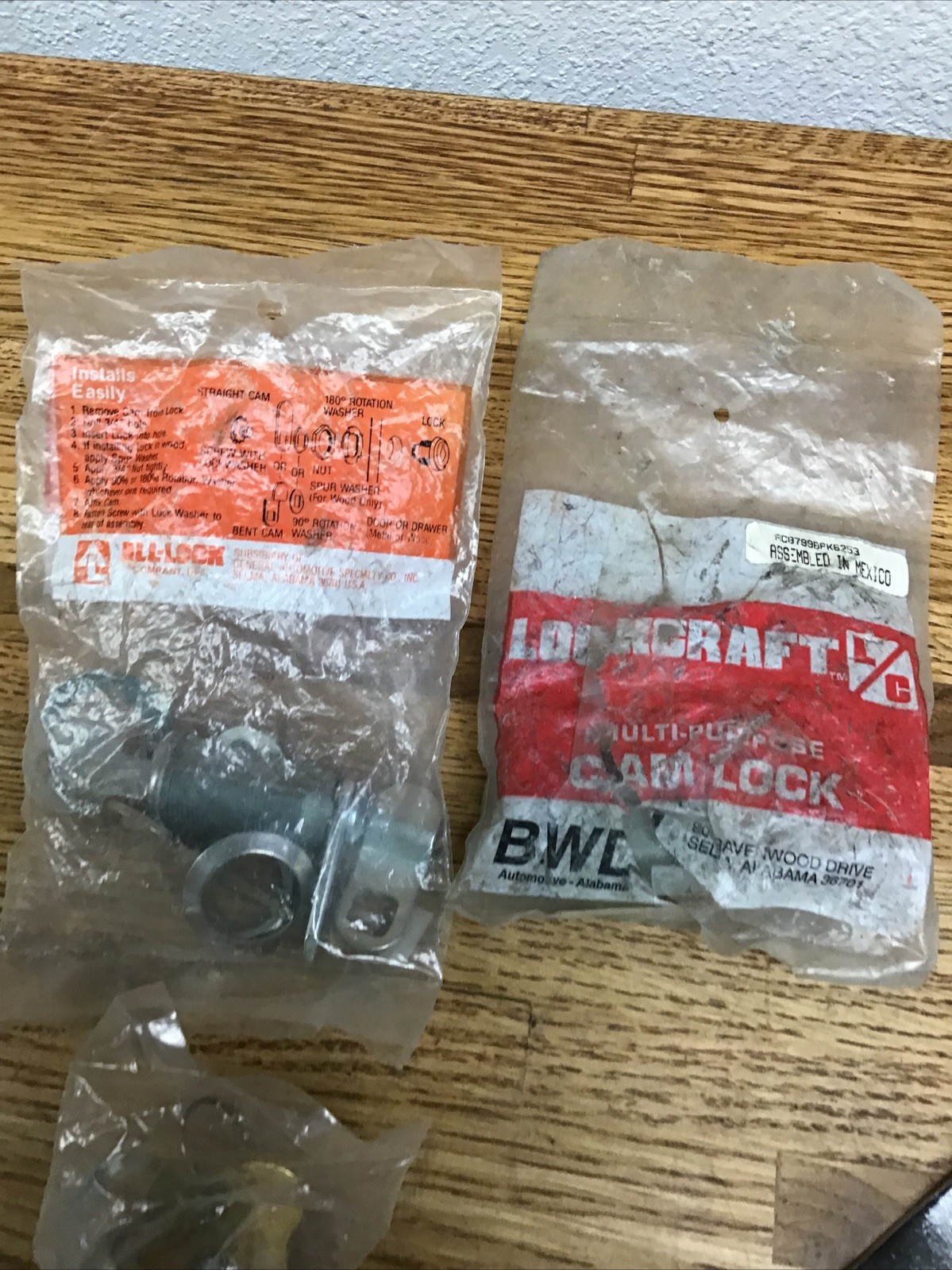 4 Pcs Cabinet Locks with Keys, Am Locks Assorted