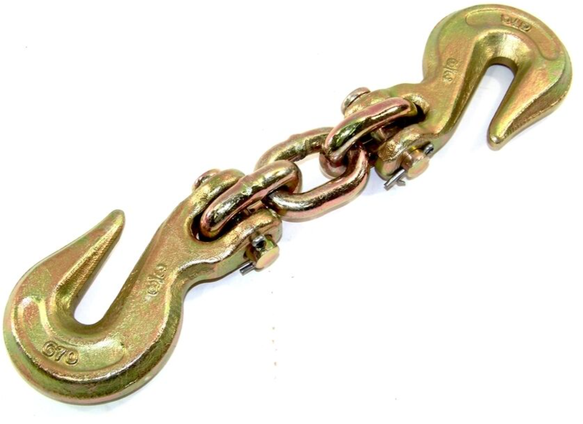 2pcs 6 Ton Double Grab Hooks Chain Joint Chain Shortener Auto body Dent Puller