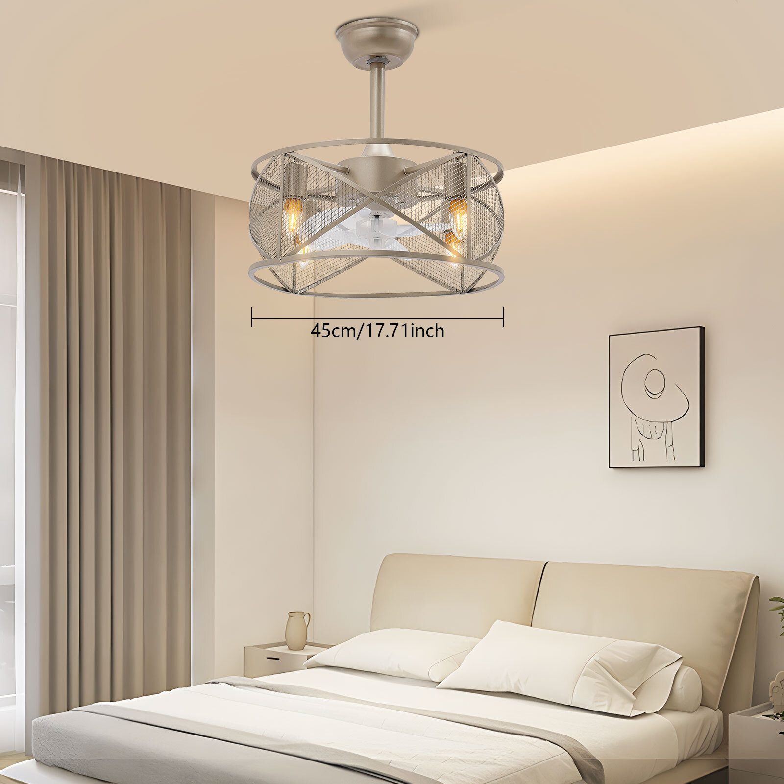 Caged Ceiling Fan Light Ceiling Fan Light Ceiling Fan with Light Remote Control