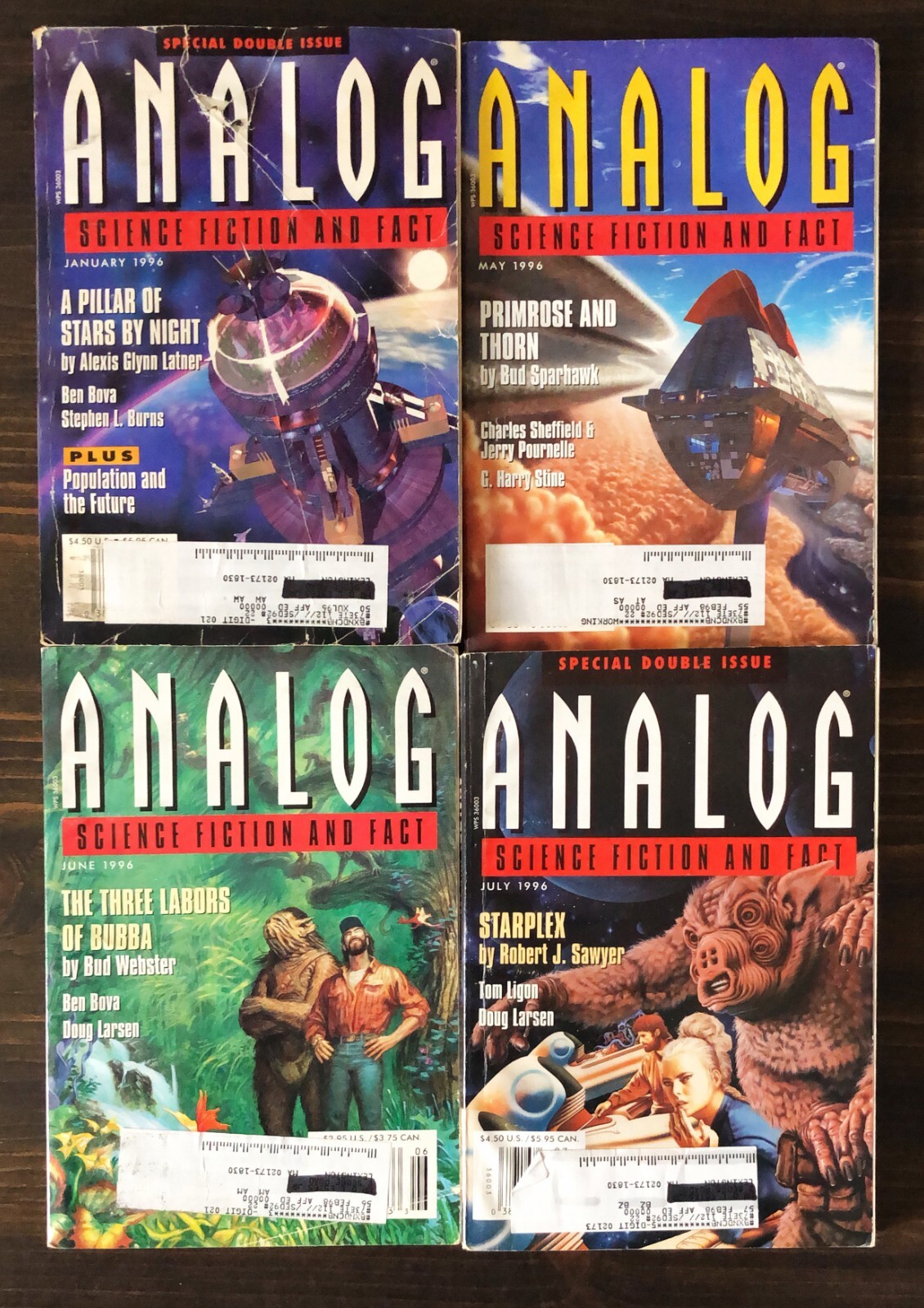 Analog Science Fiction & Science Fact Magazine, 1996 Lot Of 9