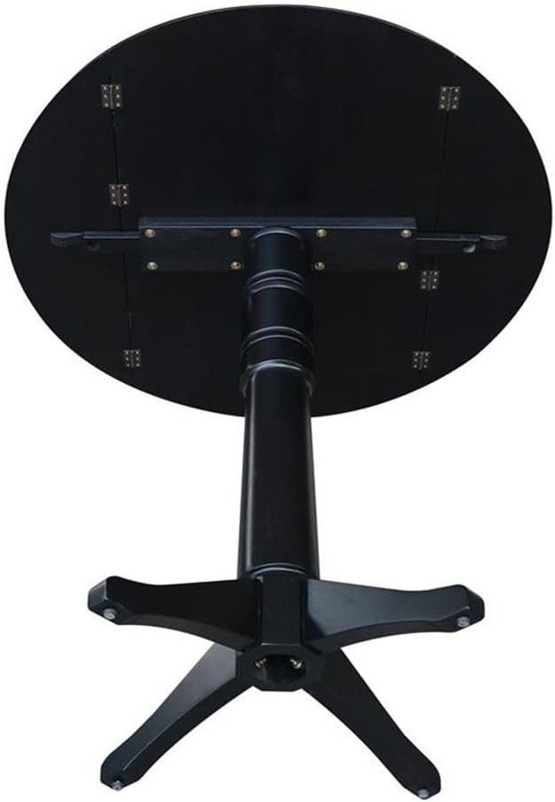 42" round Dual Drop Leaf Pedestal Table 42.3" H