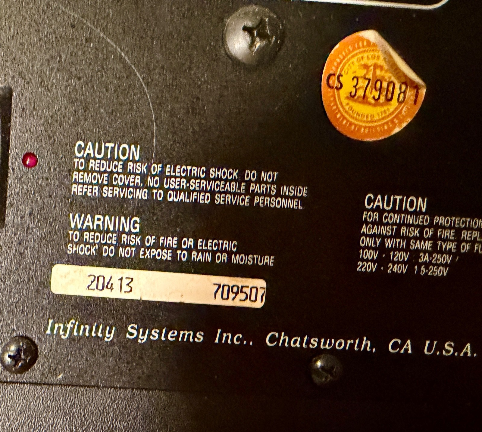 Infinity SSW-10 Subwoofer