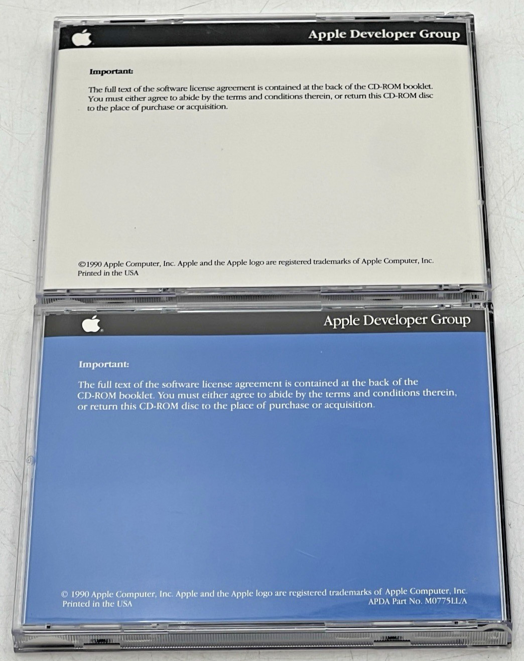 1990 MAY & OCTOBER APPLE DEVELOPER GROUP 7.0 MACINTOSH SOFTWARE BETA RELEASE