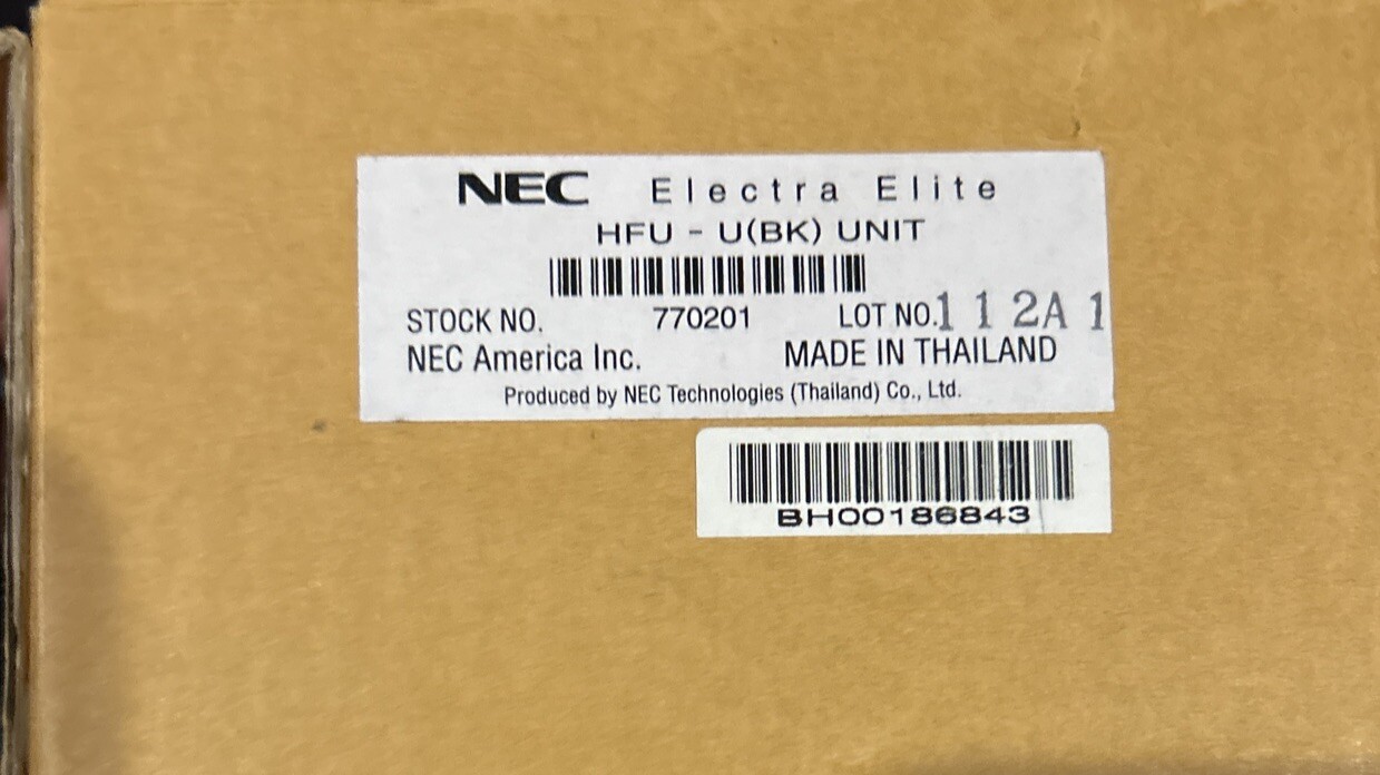 NEC Electra Elite HFU-U (BK) Unit Stock NO: 770201  New Old Stock BH00186843