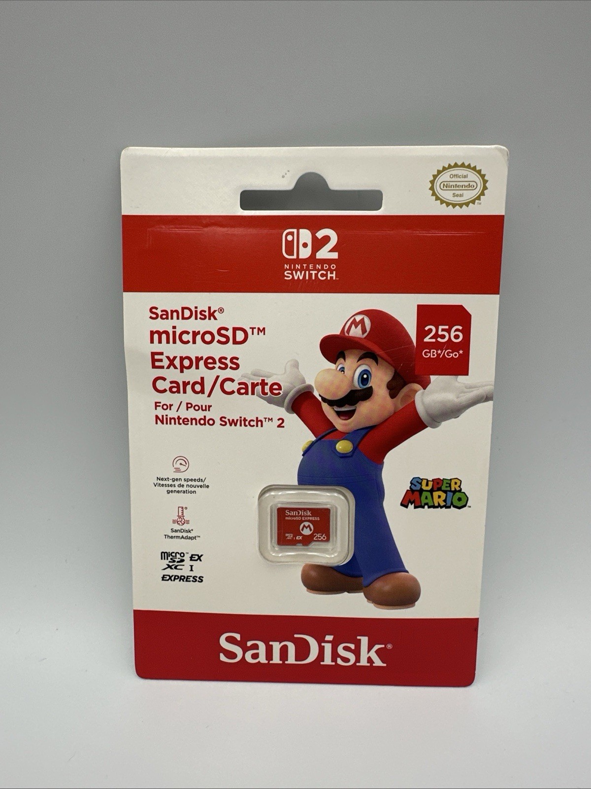 SanDisk 256GB microSD Express Card for Nintendo Switch 2 - New Sealed