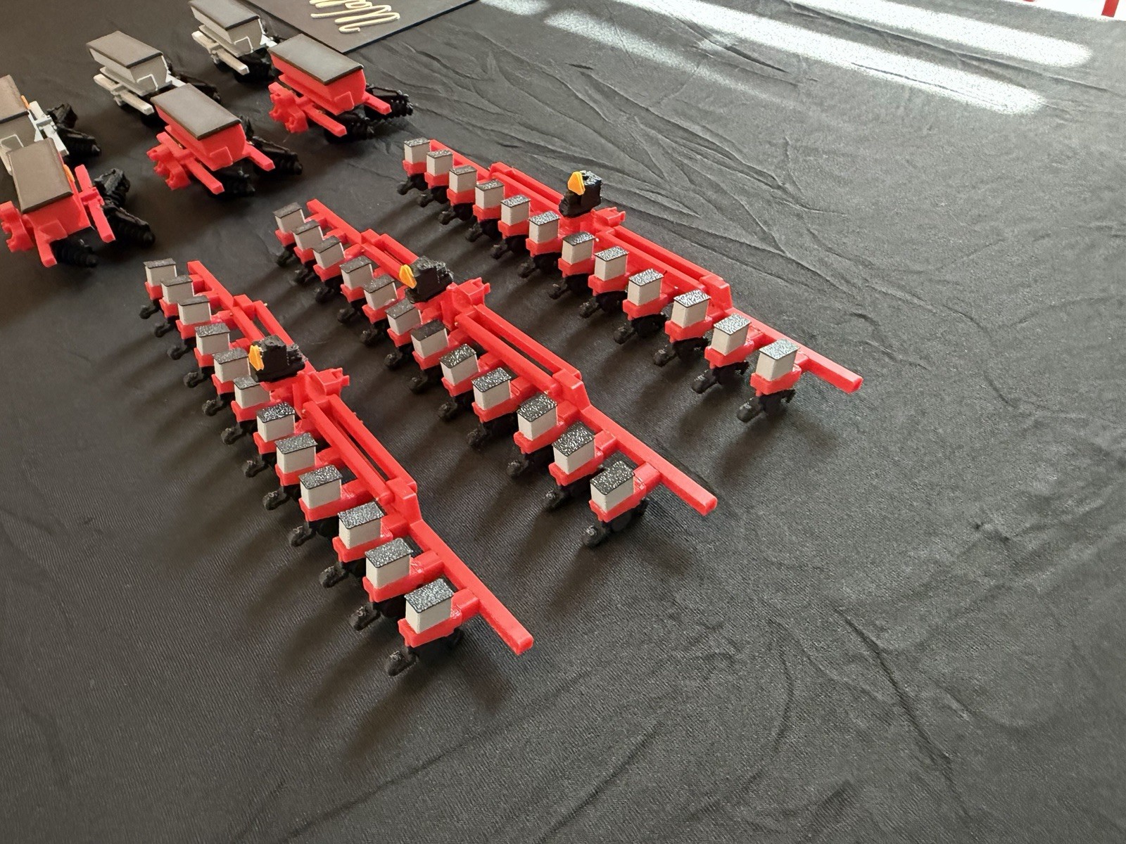 1/64 Red Stackfold Planter - ASSEMBLED - Custom Farm Toys/Acc.