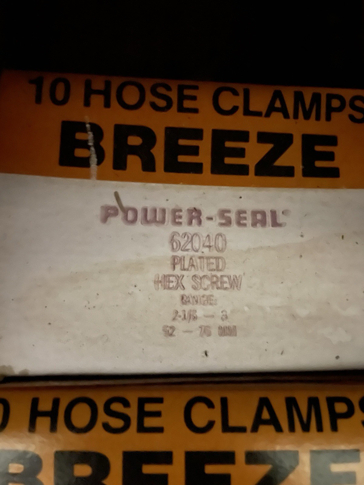 BREEZE 62040 10 Pk General Purpose  Clamp 2-1/16-3" 52-76mm Plated hex screw