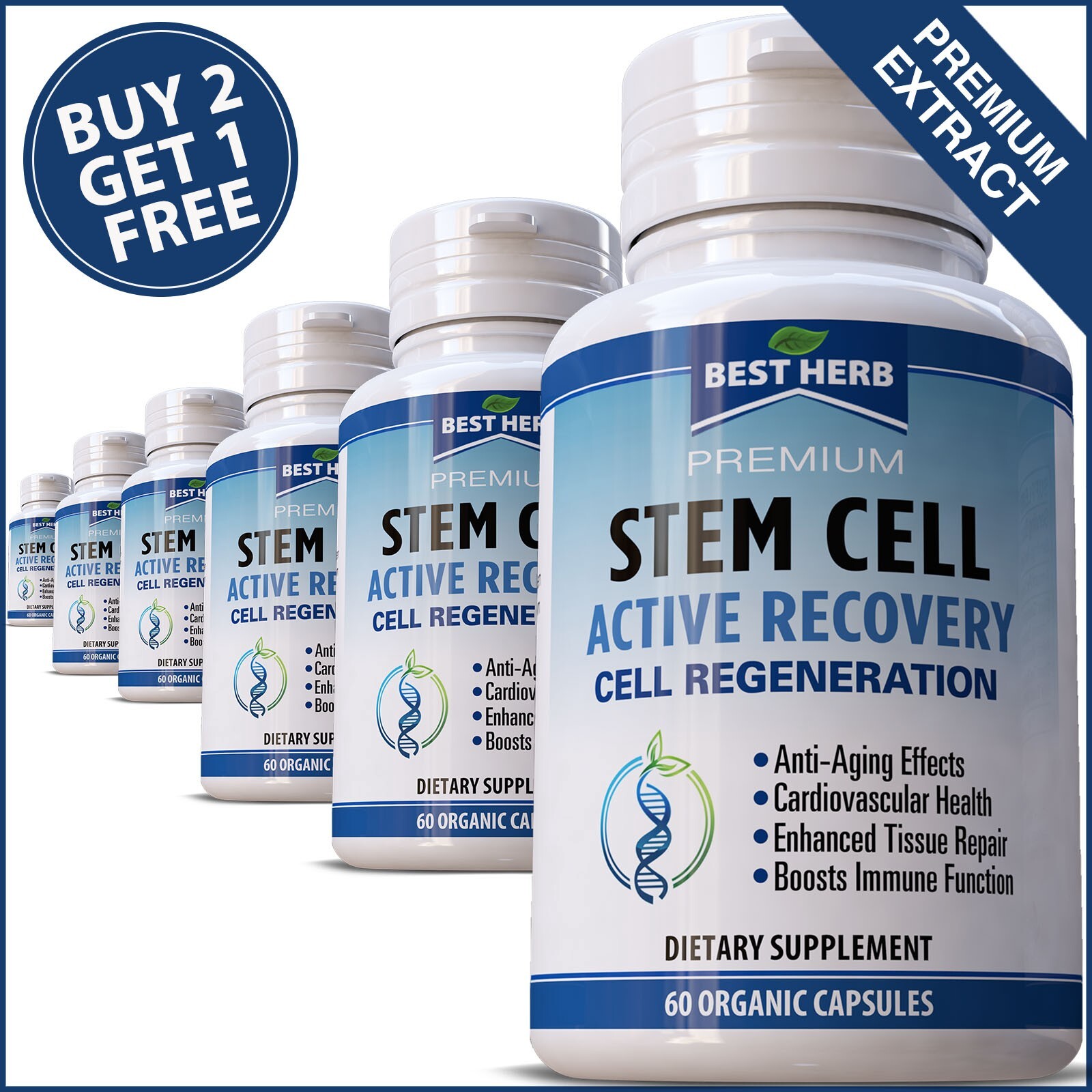 STEM CELL RECOVERY NATURAL SUPPLEMENT CELLULAR  REPAIR RENEWAL PILLS ANTI AGING
