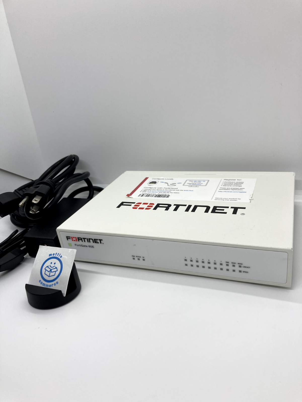 Fortinet Fortigate-60E Network Security Firewall Initialized FG-60E w/Adapter JP