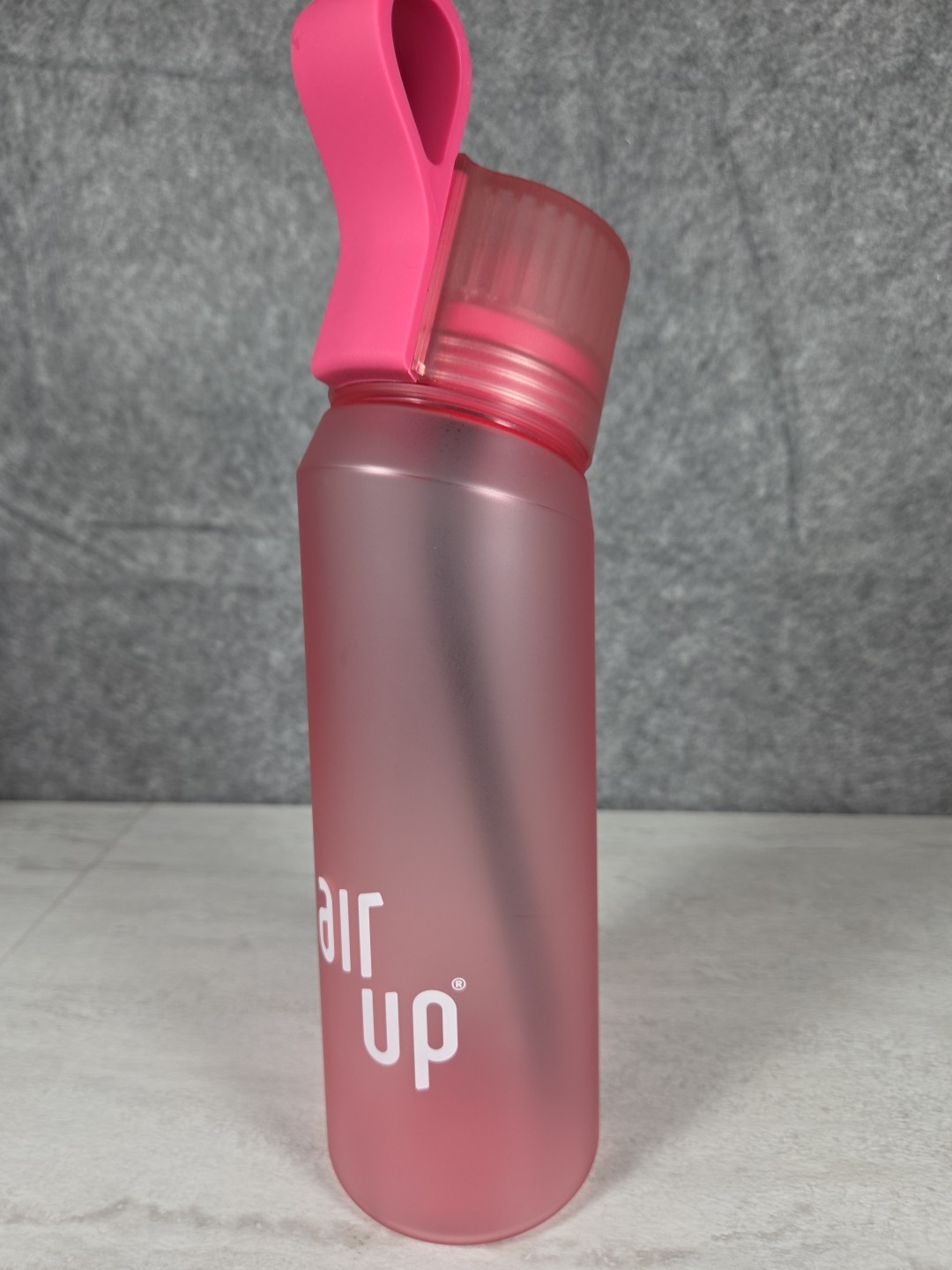 Official Air Up Water Bottle Hot Pink Hydration Hard Plastic Curved Neck