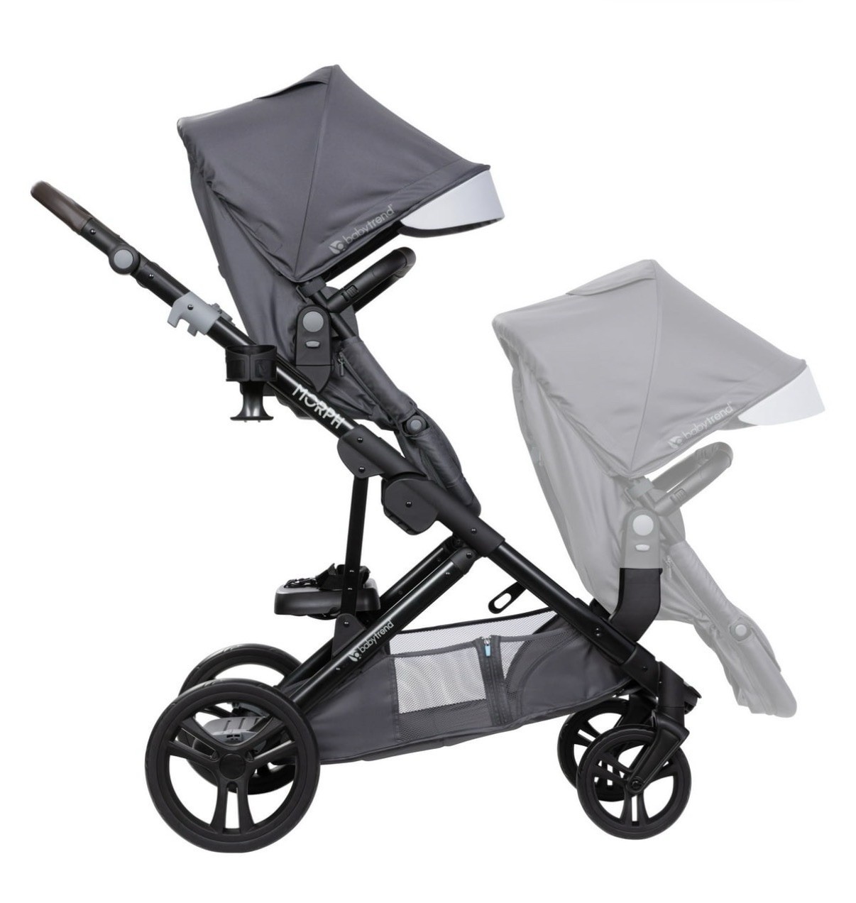 Baby Trend Morph Single to Double Stroller Second Seat Dash Grey BT05F01