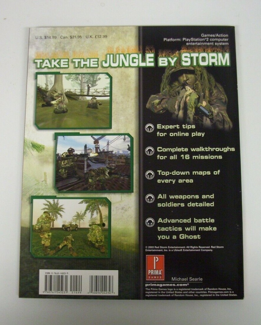 Ghost Recon Jungle Storm Prima Official Strategy Guide PS2 Ubisoft Tom Clancy