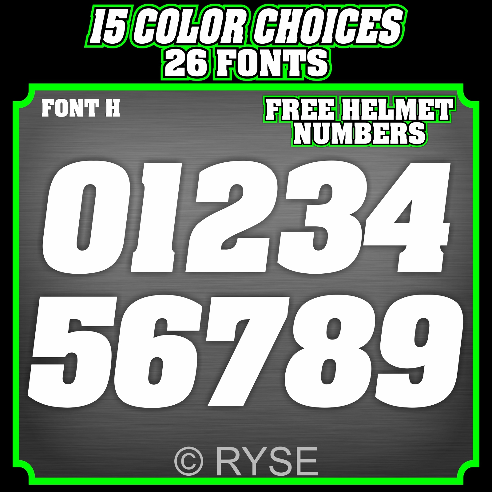 3x Custom Racing Number Plate Decals Motocross Bike MX SX ATV Go Kart Race Car
