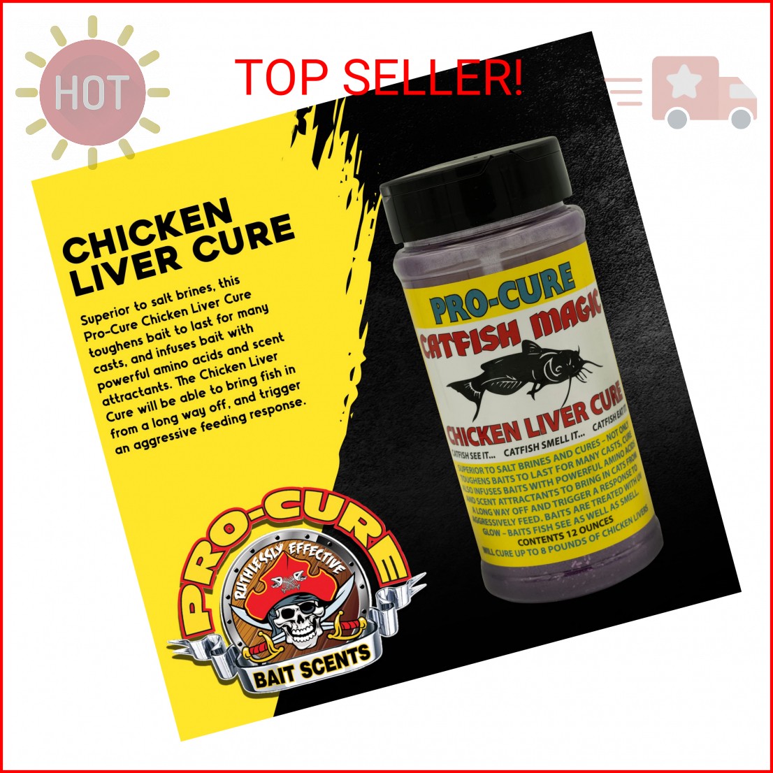Pro-Cure Catfish Magic Chicken Liver Cure, 12 Ounce