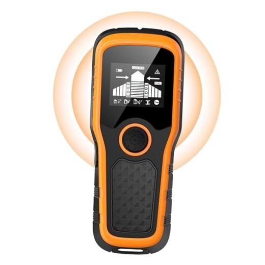 5-in-1 Wall Scanner - Stud Finder for Wood, Metal, Joists, Orange