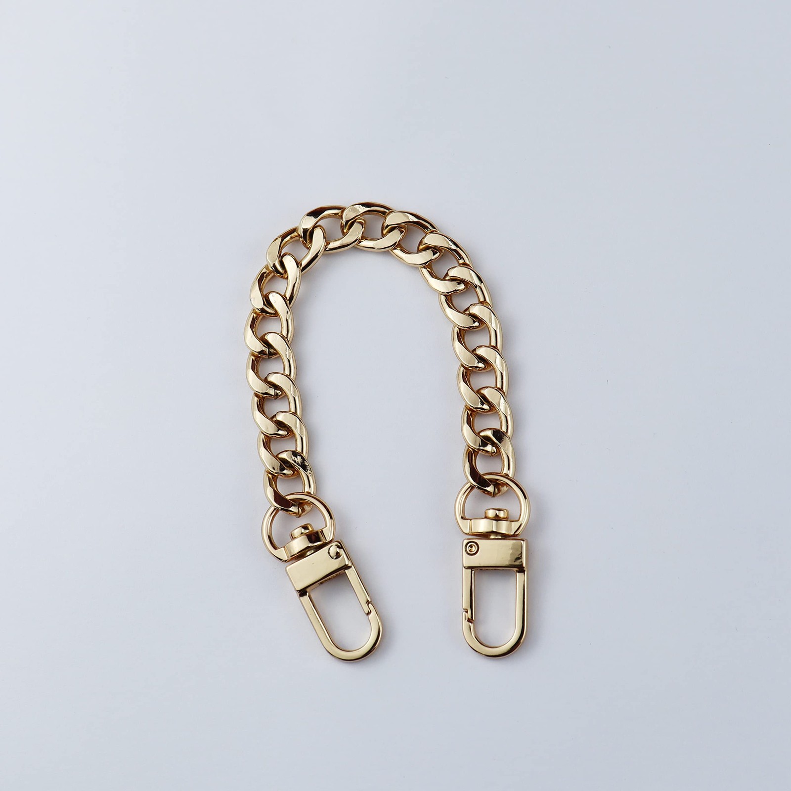 7.9" (20cm) Purse Chain Strap Extender, Sturdy Flat Iron Replacement Chain wi...