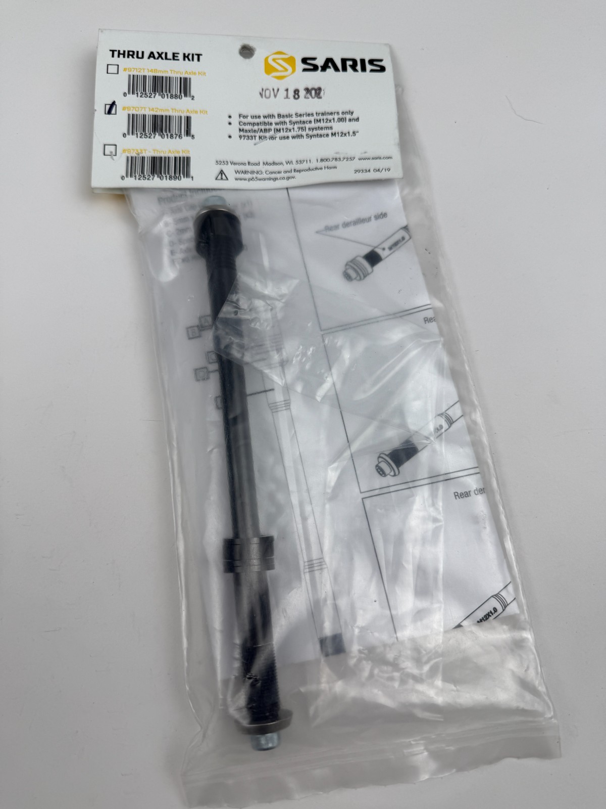 Saris 142mm Thru Axle Kit #9707T