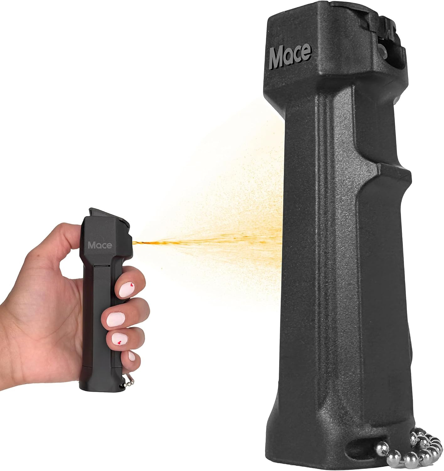 Mace 3-in-1 Pepper Spray — OC + Tear Gas + UV Dye, Flip-Top Safety Cap