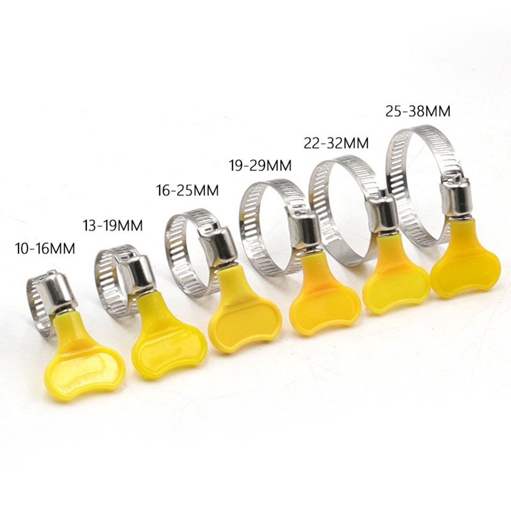 Hose Clamp Pipe Clip 10-38mm Adjustable Fastening Pipes Gas Leak Waterproof