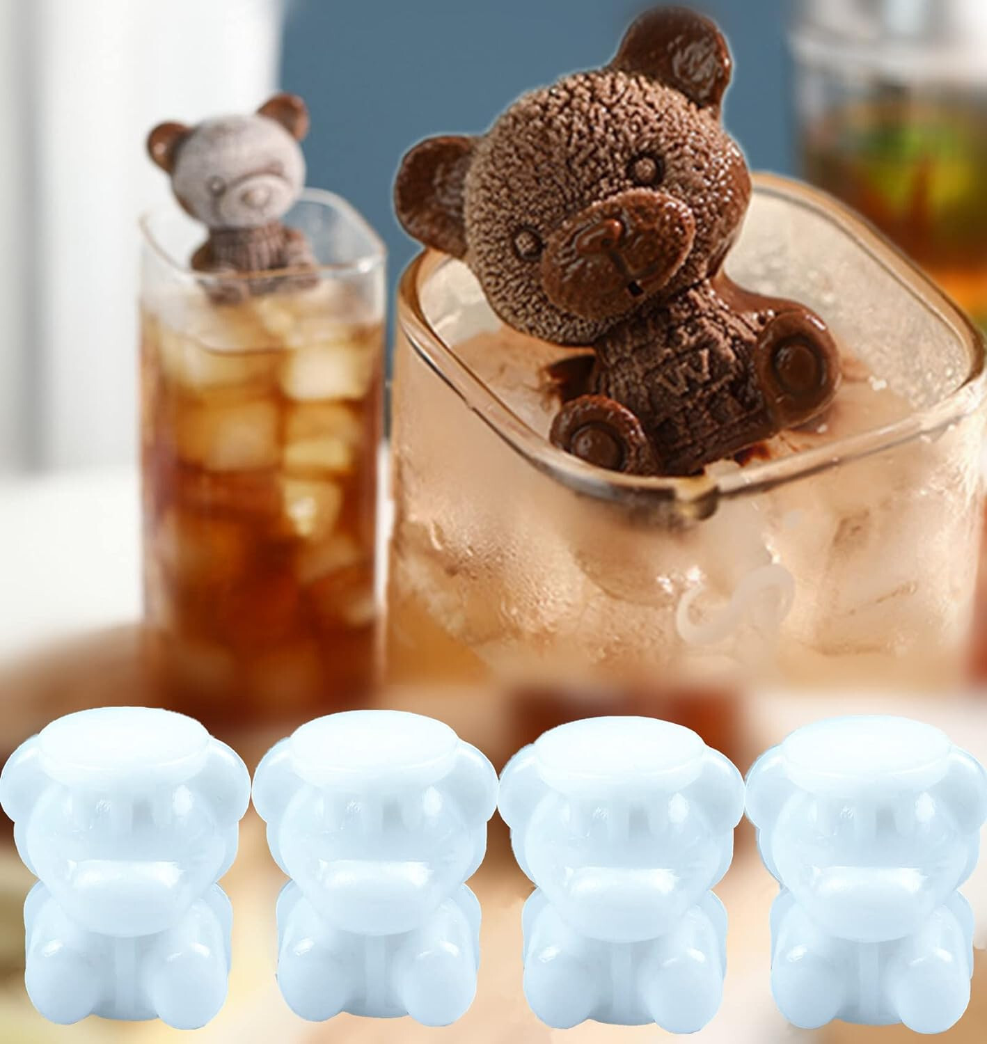 Bear Ice Cube, Animal Ice Mold, Bear Shaped Ice Cube Mold, 3D Ice Cube Make US
