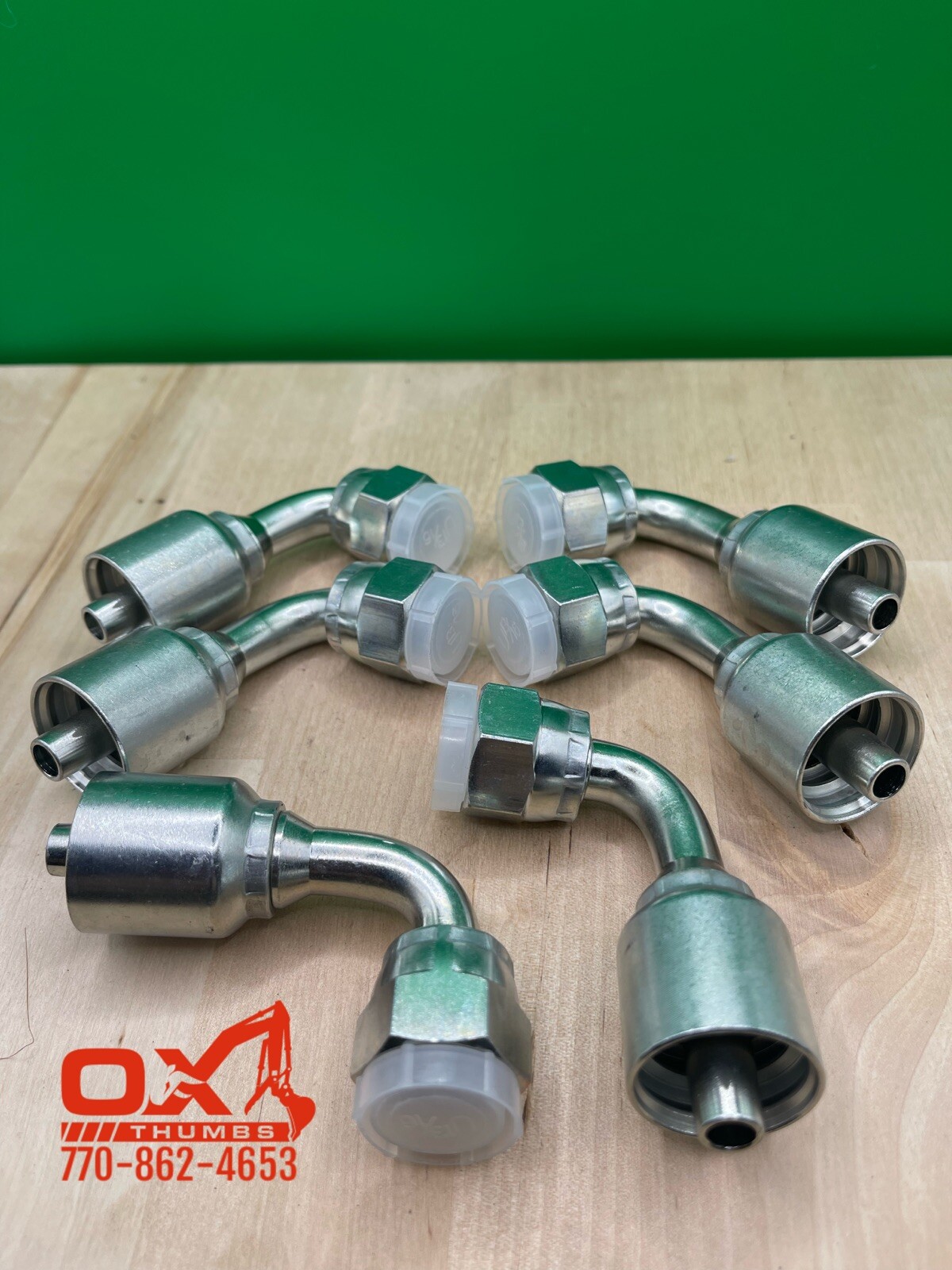 6 Pack Aftermarket Parker 43 Series 1J943-8-6 1/2" ORFS Female 90 To 3/8" Hose