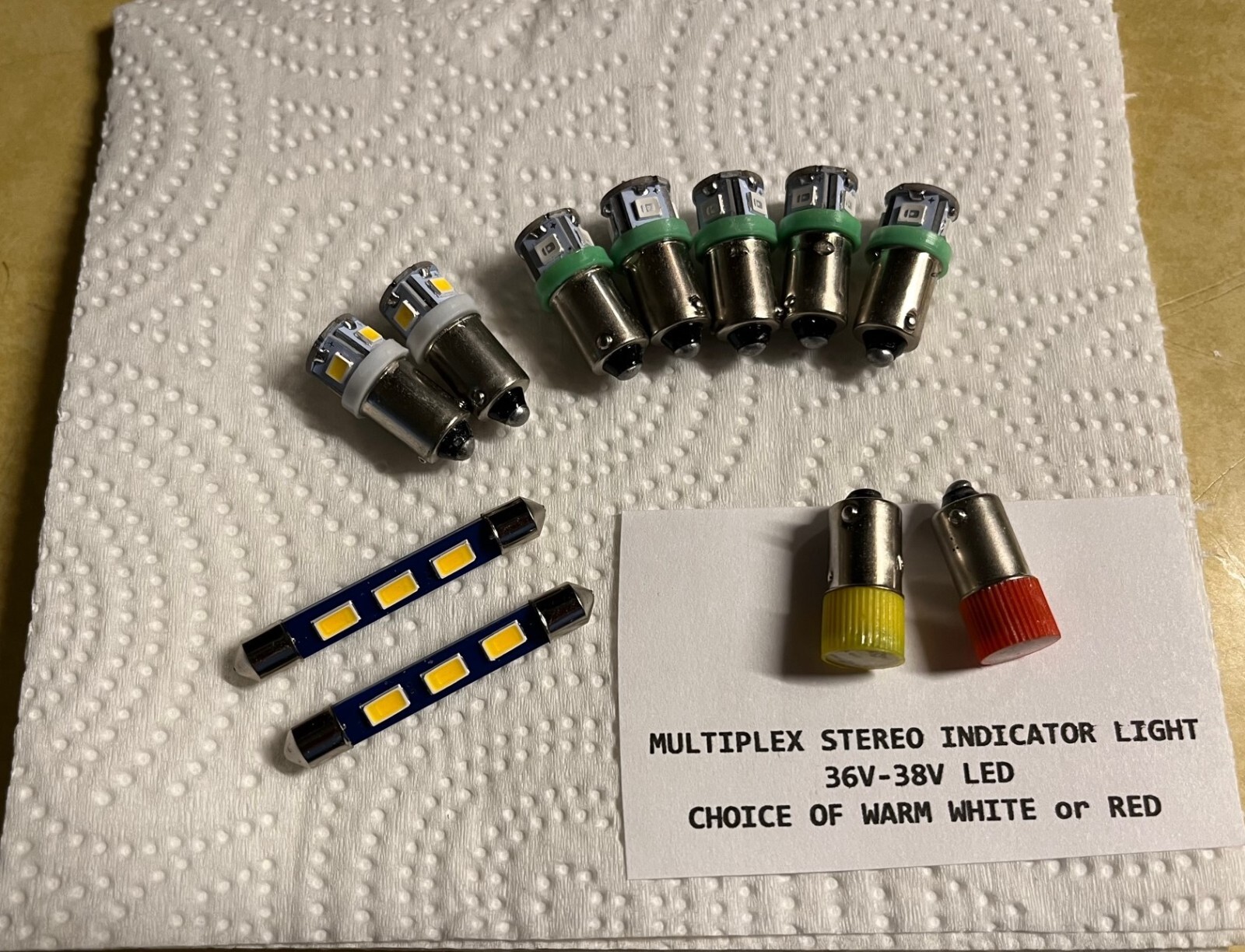 MR73, MR74,MR77 LED LAMP KITs/GREEN/DIAL/METER/AM FM LIGHTS McIntosh TUNER BULBS