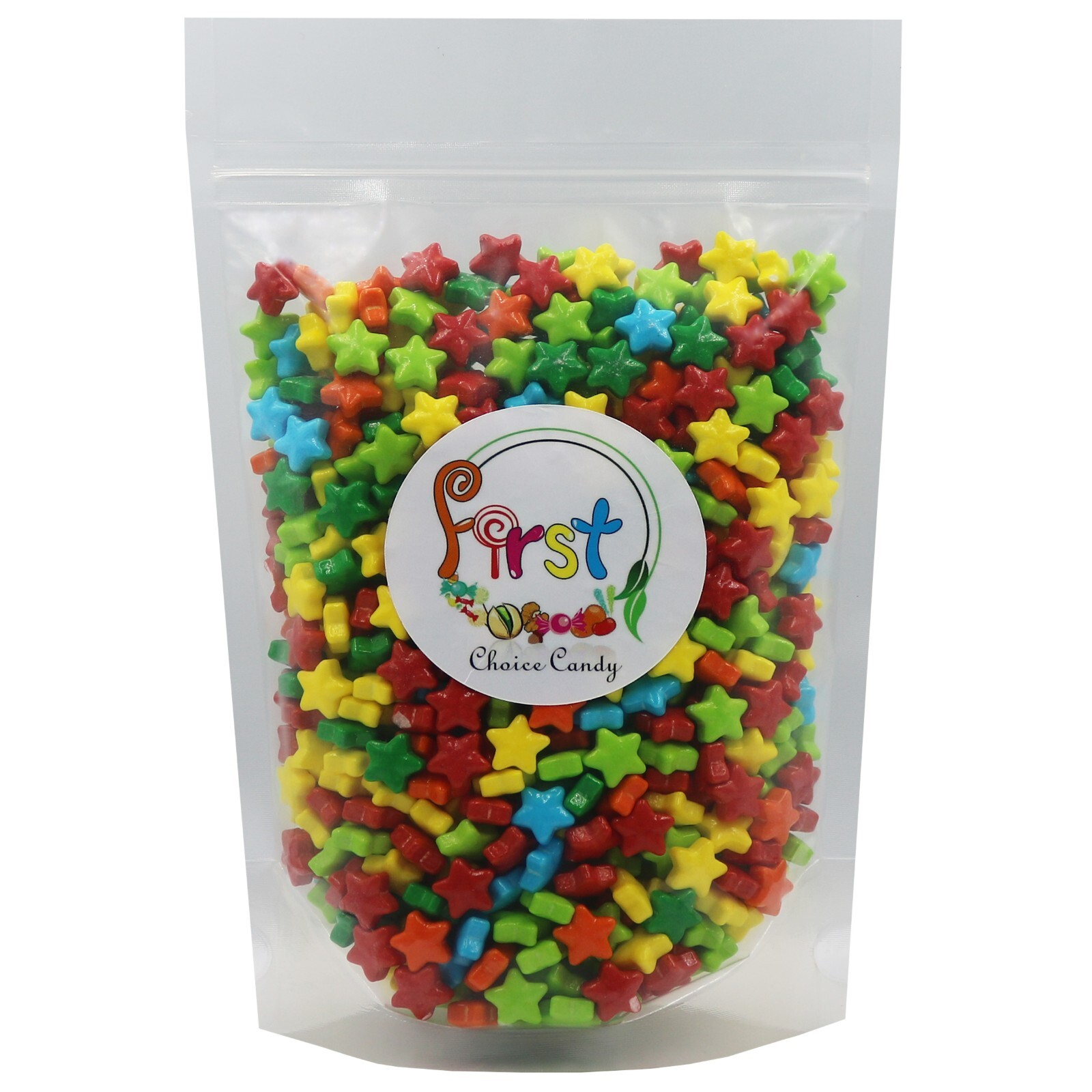 NEON STARS ASSORTED COLORED MINI HARD CANDIES