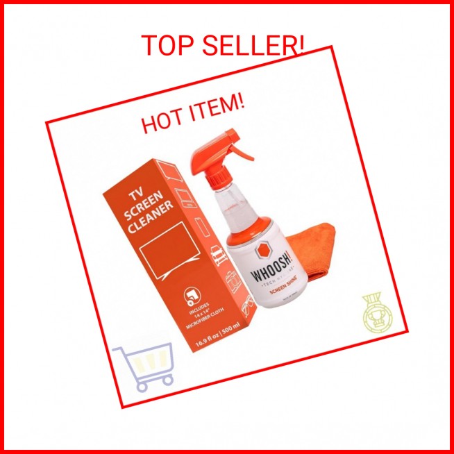 WHOOSH! 2.0 Screen Cleaner Kit - [New REFILLABLE 16.9 Oz ] + 1 Cloth