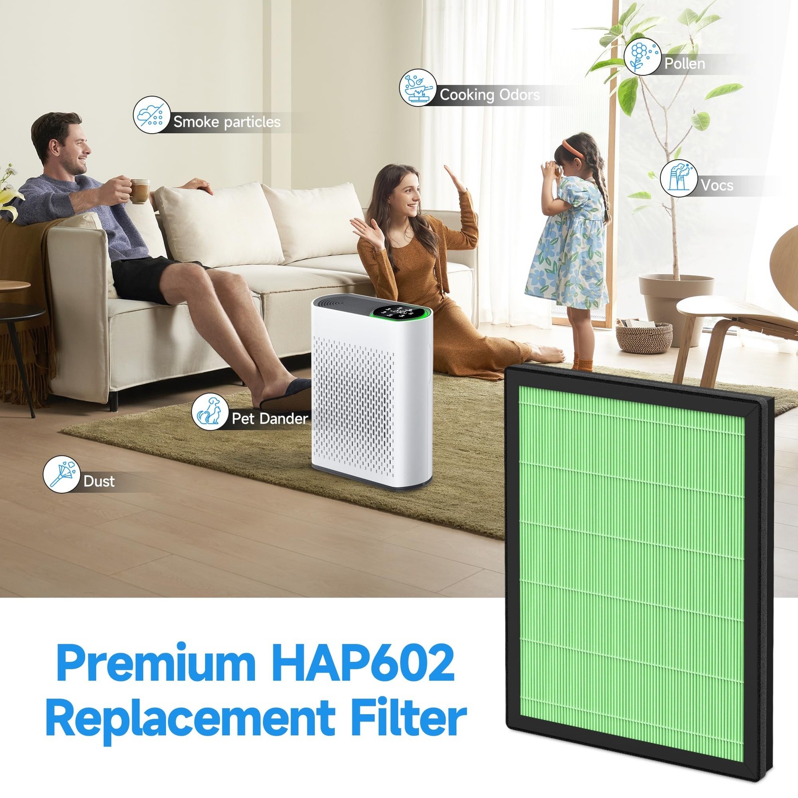 2 Packs HAP602 Toxin Absorber Replacement Filters Compatible with ECOSELF HAP...