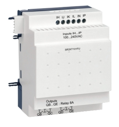 Schneider Electric SR3XT101FU Zelio Expansion Module 10 I/O, New