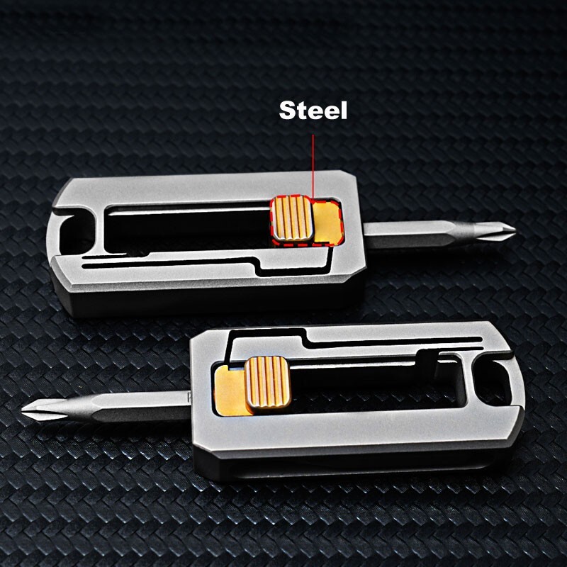 EDC Titanium Alloy Screwdriver Holder Storage Box Dismantling Portable Tools