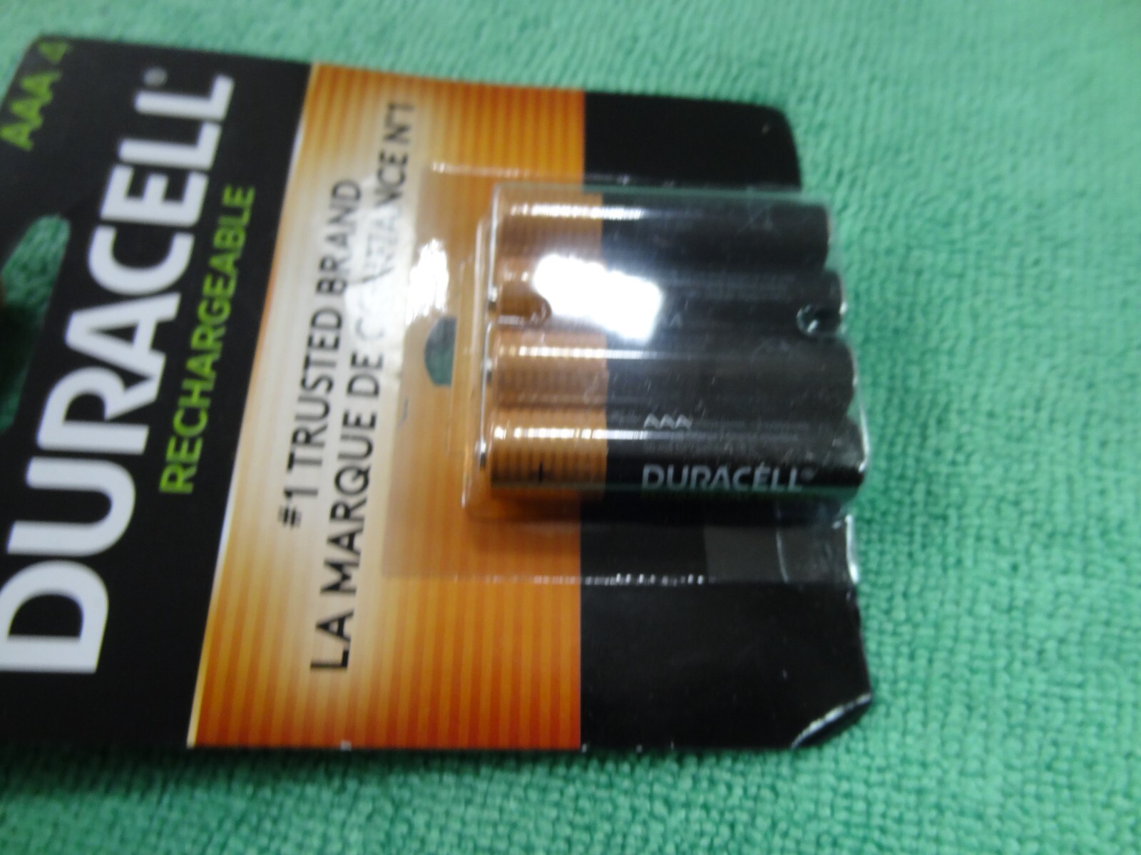 New Duracell AAA Rechargeable Batteries, AAA 4-Pack, 1.2V NiMH