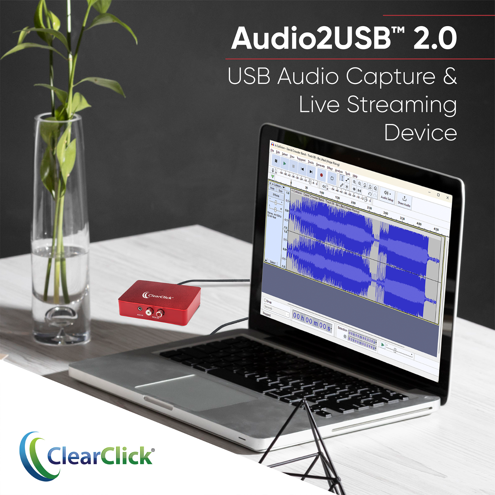 ClearClick Audio to USB 2.0 (Second Generation) Audio Capture Device Card Cable