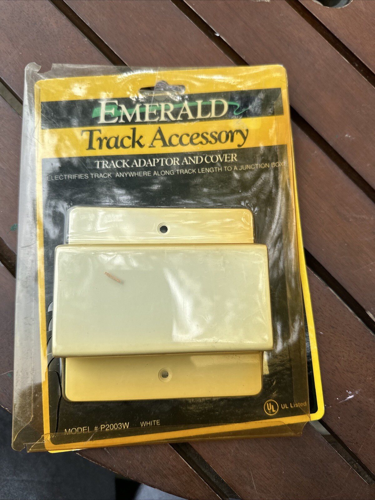 Emerald Track Lighting #P2003W Track Adaptor & Cover White New
