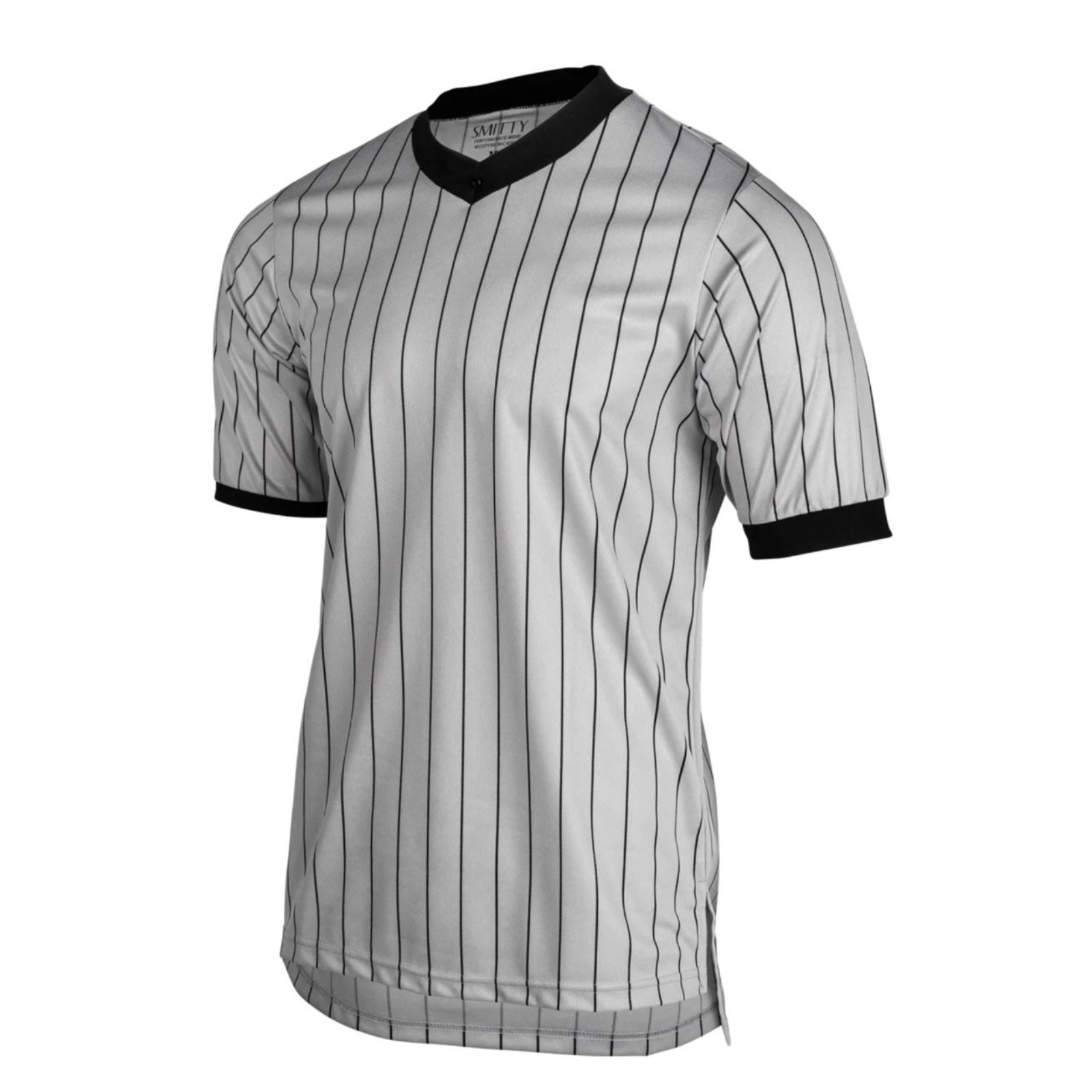 Smitty | USA-205-NF Grey Pin Stripe V Neck Referee Shirt | Wrestling Basketball