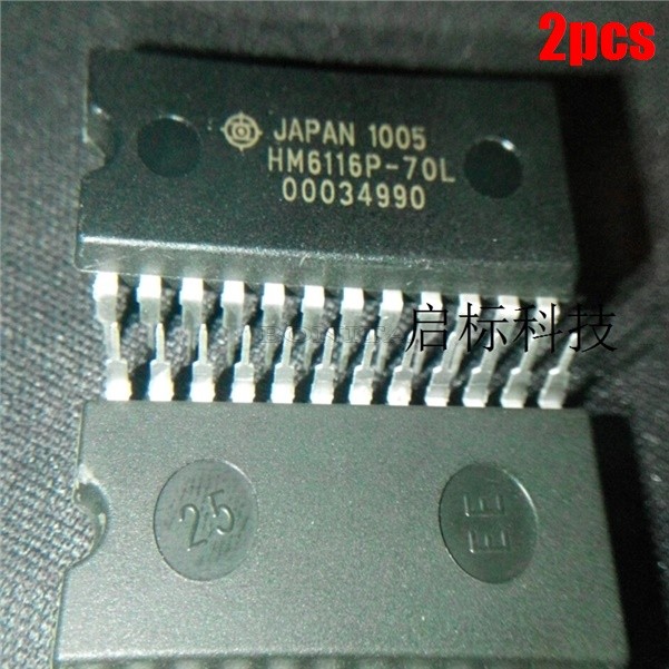 2Pcs HM6116P Static Ram HM6116P-70L General Purpose DIP24 Ic New yh