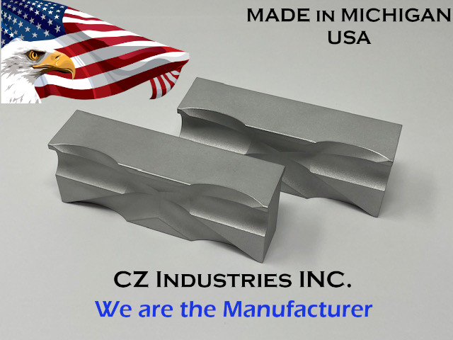 4" Aluminum Barrel Vise Jaw Pads for Rifle Pistol Shafts and Round Stock-V2