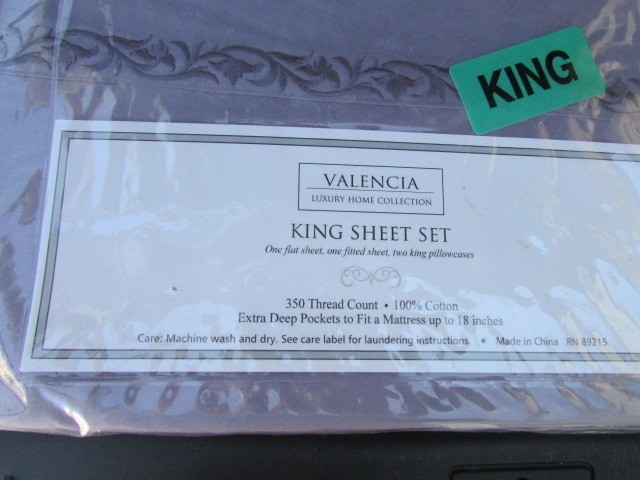 N ew Valencia King 4 Piece Sheet Set MA2