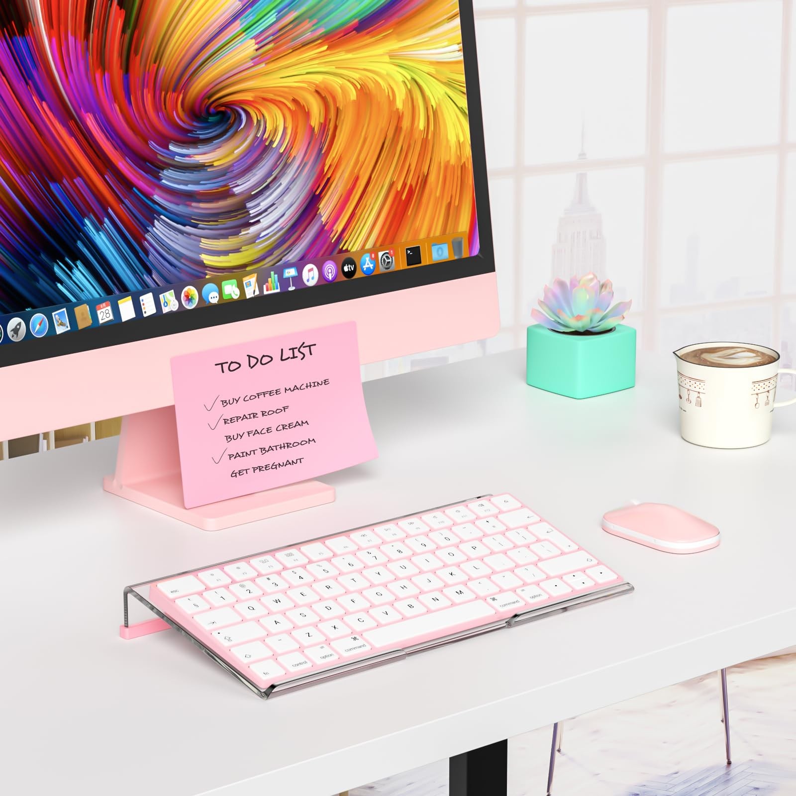 Acrylic Keyboard Stand, 11.8" Desktop Riser for 78~Key Compact Keyboard