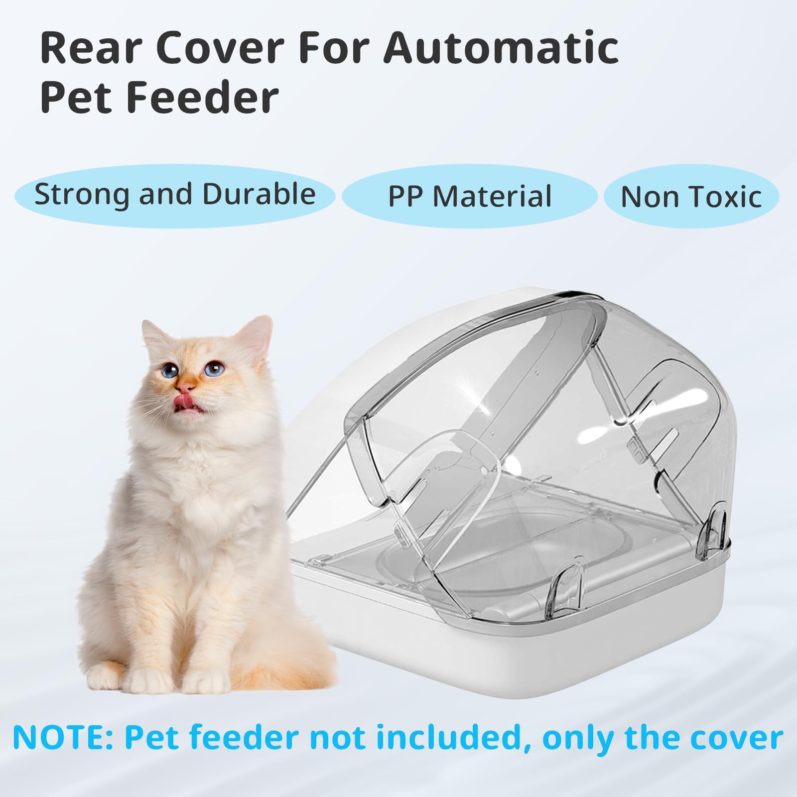 Rear Cover for Automatic Microchip Cat Pet Feeder - Prevents Persistent Pet f...