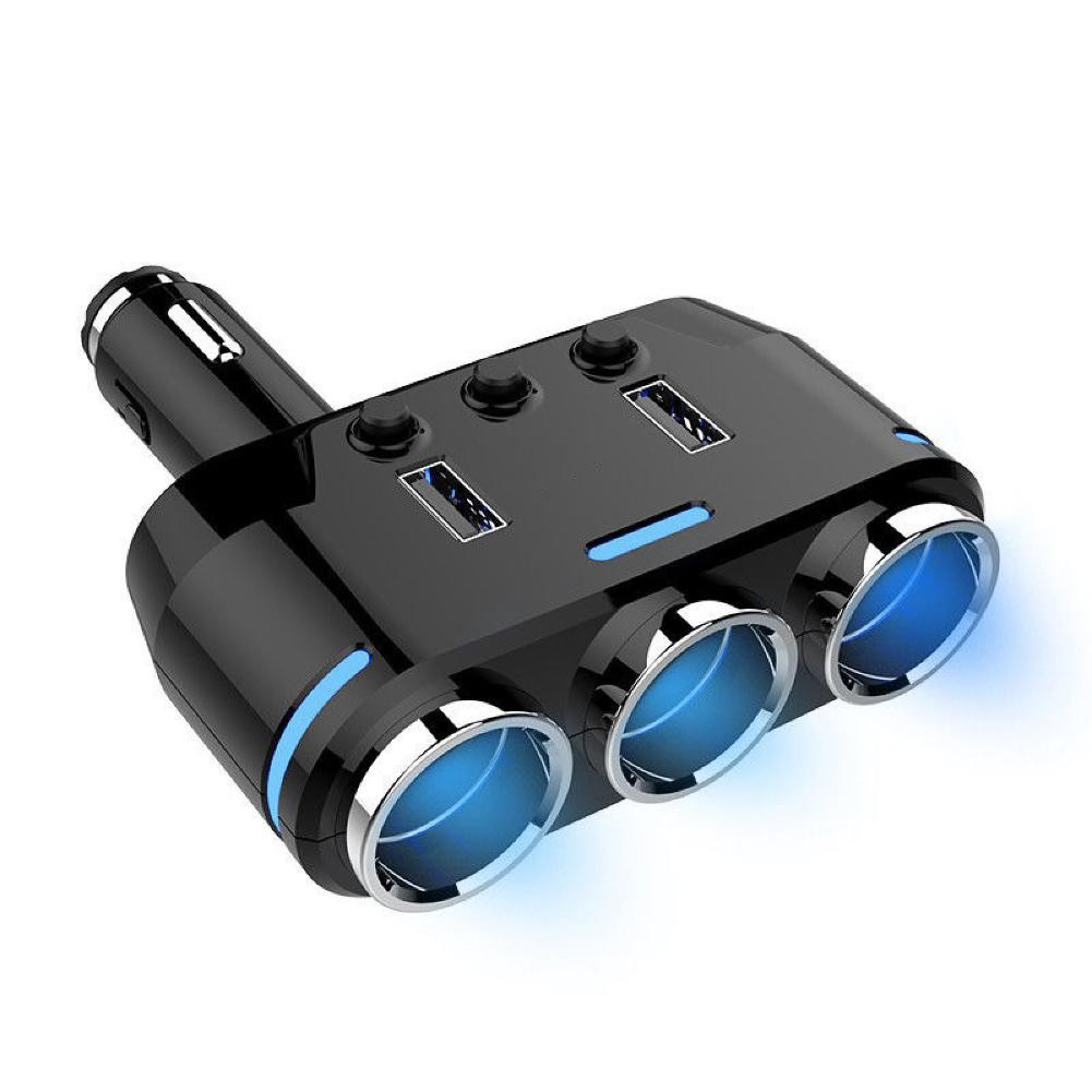 12V-24V Power Adapter Cigarette Lighter Socket Splitter Dual USB Car Charger E