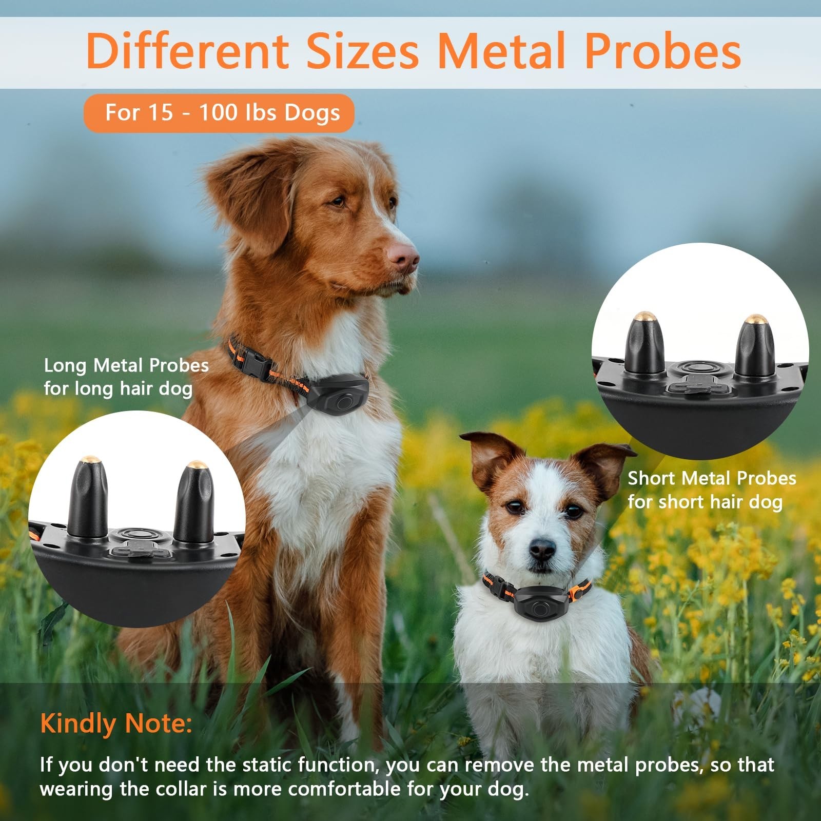 Dog Training Collar, IPX7 Waterproof Dog Shock Collar with Remote Control Ran...