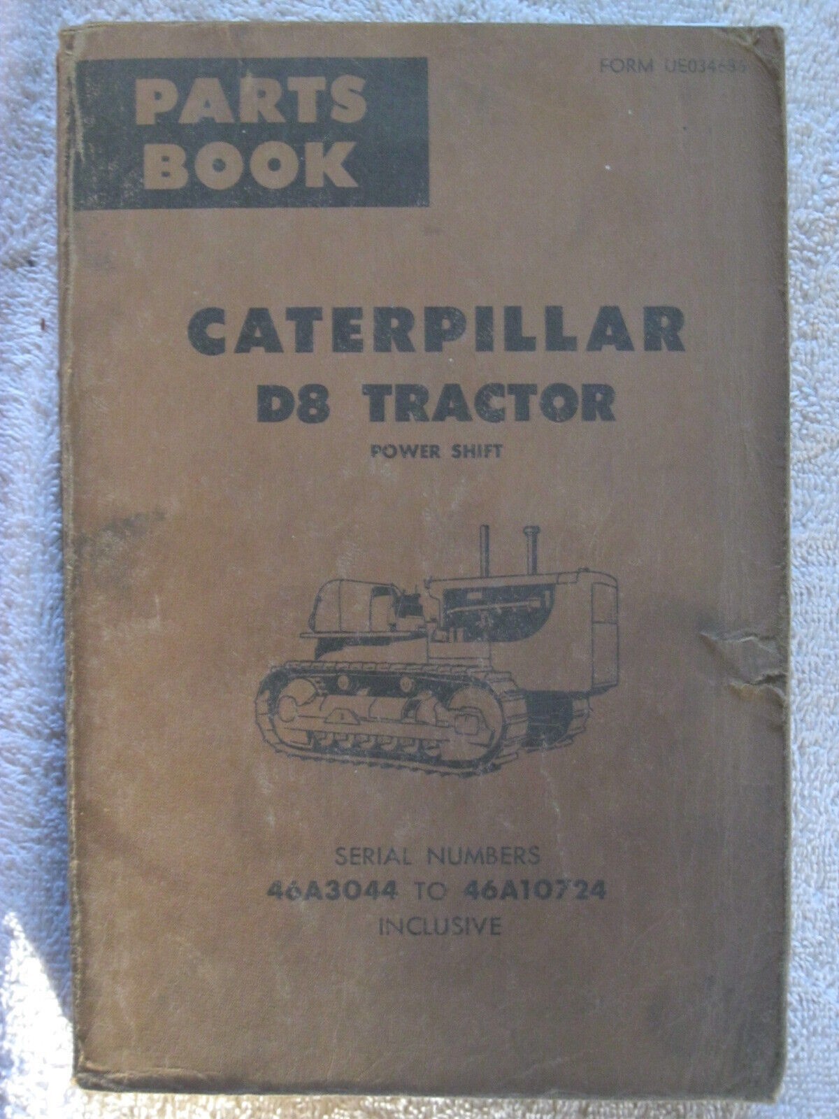 ORIGINAL 1972 CATERPILLAR D8 TRACTOR POWER SHIFT PARTS BOOK MANUAL