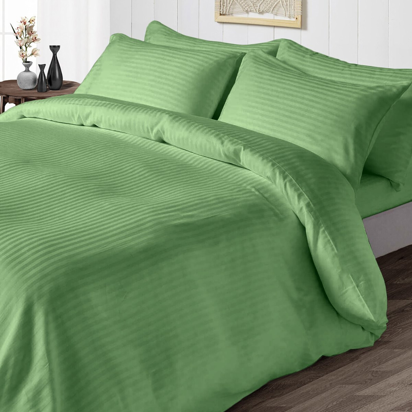 Bedding Collection 1000 TC OR 1200 TC 100% Cotton Moss Stripes All Item
