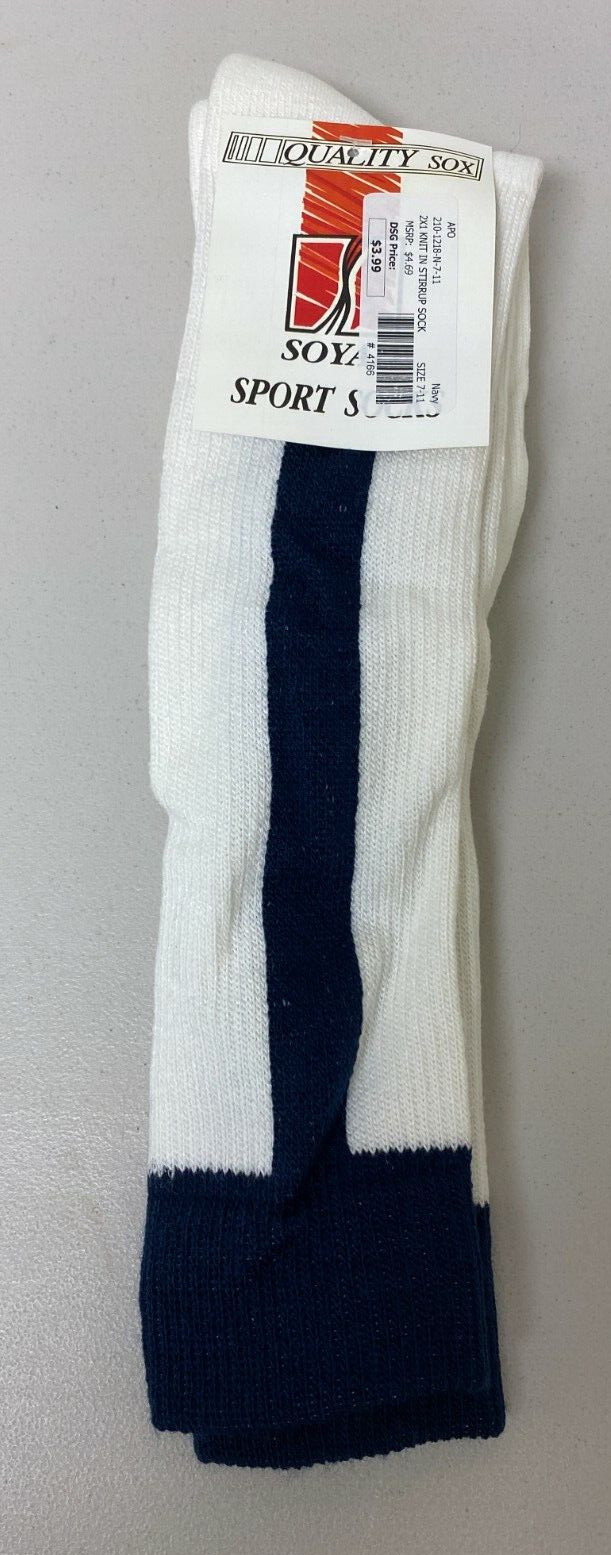 SPORTS SOCK QUALITY SOX WHITE/NAVY