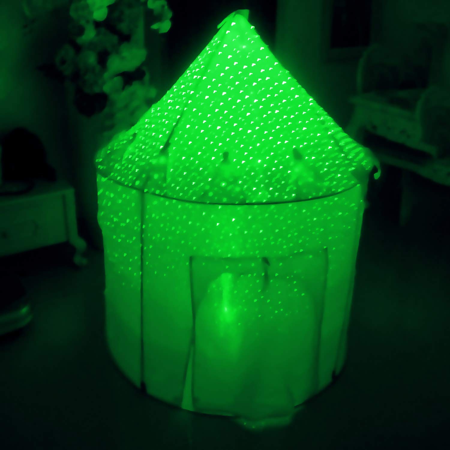 ROLEES Star Projector Night Light Adjustable Romantic Galaxy Mini, Green